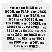 Greeting Card "The High In My Noon" Love Card Quotable