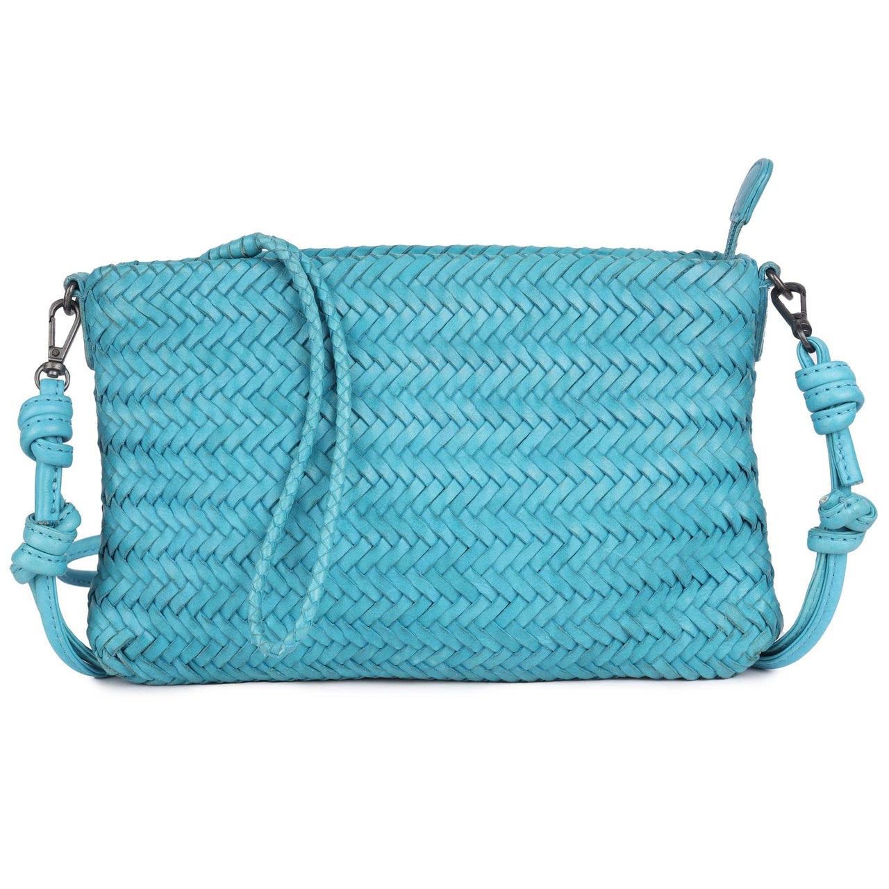 Hale Handcrafted Leather Crossbody/Wristlet: Turquoise Latico Leathers