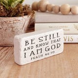 Half Scripture Stone from Ephesus Twelve Stone Art Inspiration Psalm 46:10