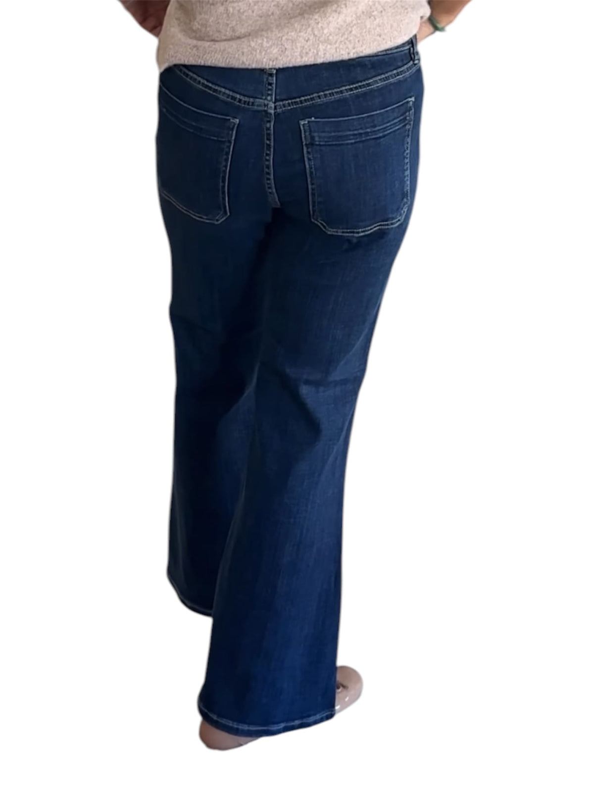 Hannah Flare Vintage Patch Pockets 28”Collegiate Blue Liverpool Jeans