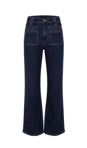 Hannah Flare Vintage Patch Pockets 28”Collegiate Blue Liverpool Jeans