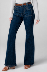 Hannah Flare Vintage Patch Pockets 28”Collegiate Blue Liverpool Jeans