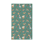 Harvest Blossom Dog Quick Dry Kitchen Towel Evergreen Kitchen Towel
