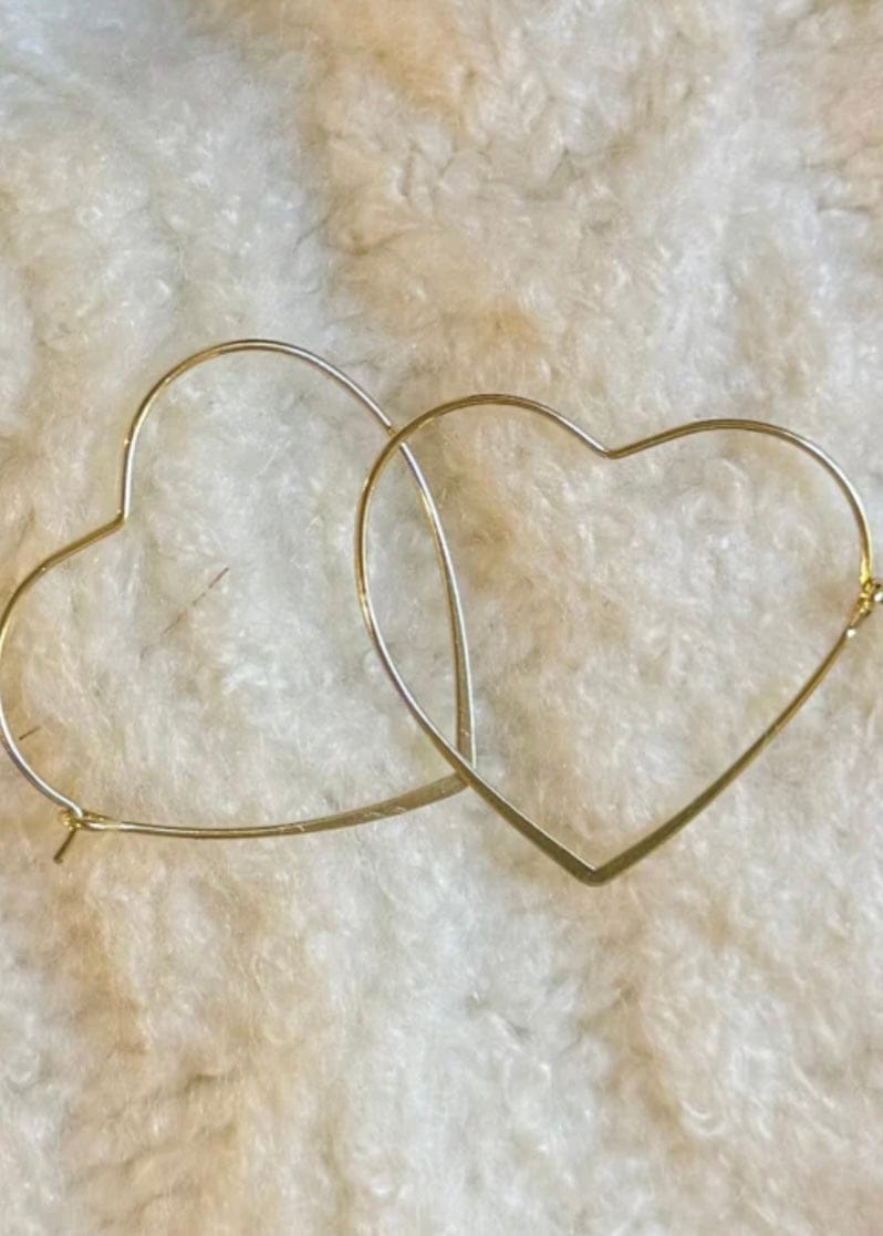 Heart Hoop Earrings Little Bird Charleson LLC Earring