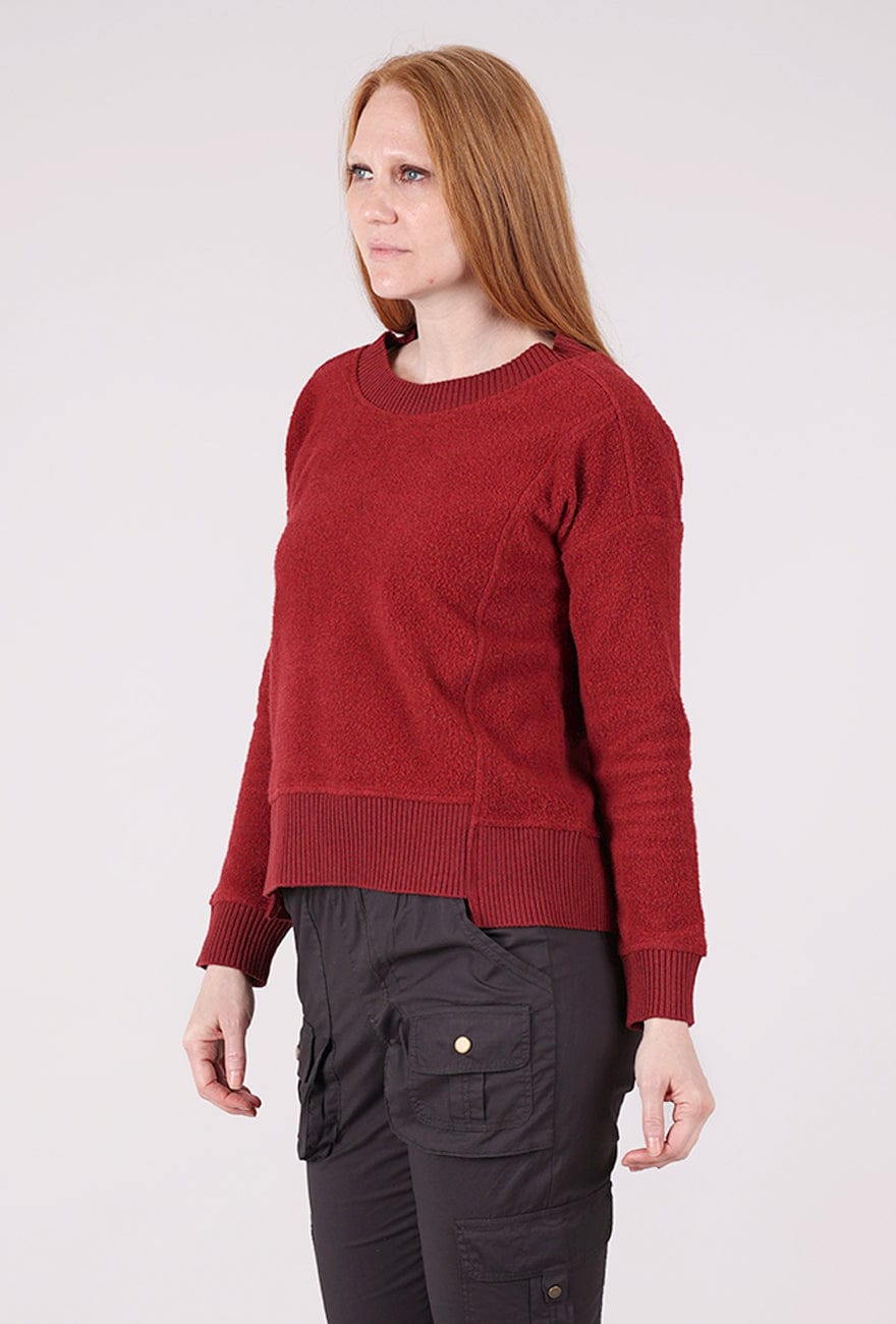 Heather Fleece Unwind Pullover by Habitat in Garnet Habitat Fleece
