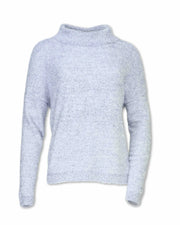 Heathered Chenille Sweater, Light Blue Purnell LLC Top S