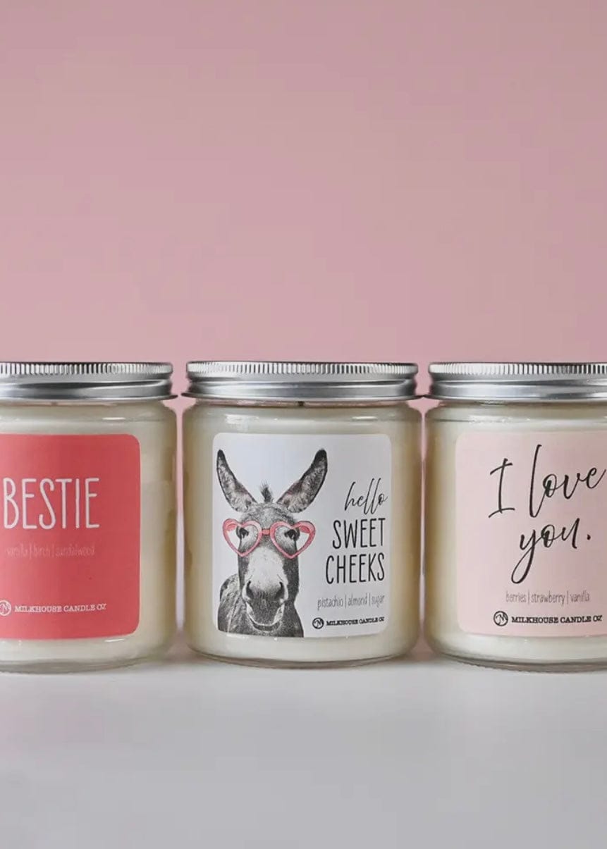 Hello Sweet Cheeks Candle 7 oz Milkhouse Candles Candle