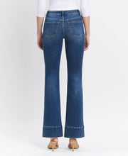 HIGH RISE TROUSER HEM BOOTCUT JEANS T6641: SNOWDROP / 24 VERVET by FLYING MONKEY