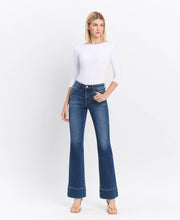 HIGH RISE TROUSER HEM BOOTCUT JEANS T6641: SNOWDROP / 24 VERVET by FLYING MONKEY