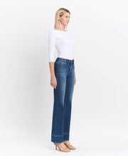 HIGH RISE TROUSER HEM BOOTCUT JEANS T6641: SNOWDROP / 24 VERVET by FLYING MONKEY