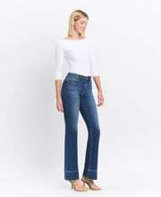 HIGH RISE TROUSER HEM BOOTCUT JEANS T6641: SNOWDROP / 24 VERVET by FLYING MONKEY