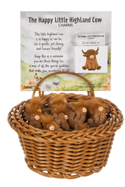 Highland Cow Charms Basket Ganz Pocket Charm