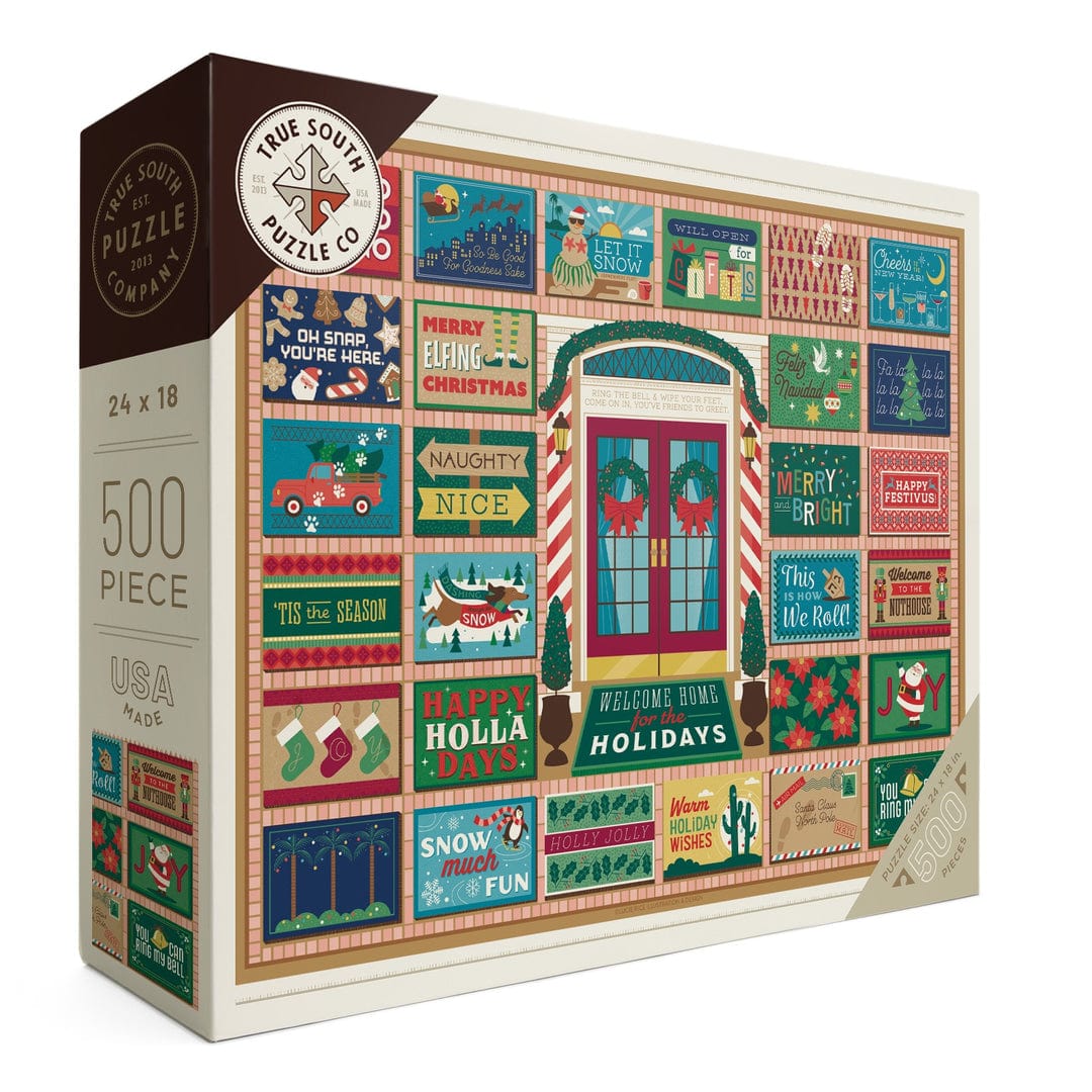 Holiday Doormats Puzzle True South Puzzle Co Jigsaw Puzzles