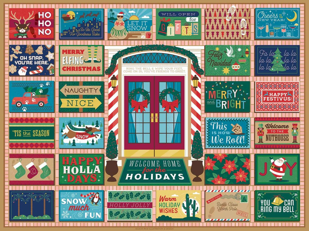 Holiday Doormats Puzzle True South Puzzle Co Jigsaw Puzzles