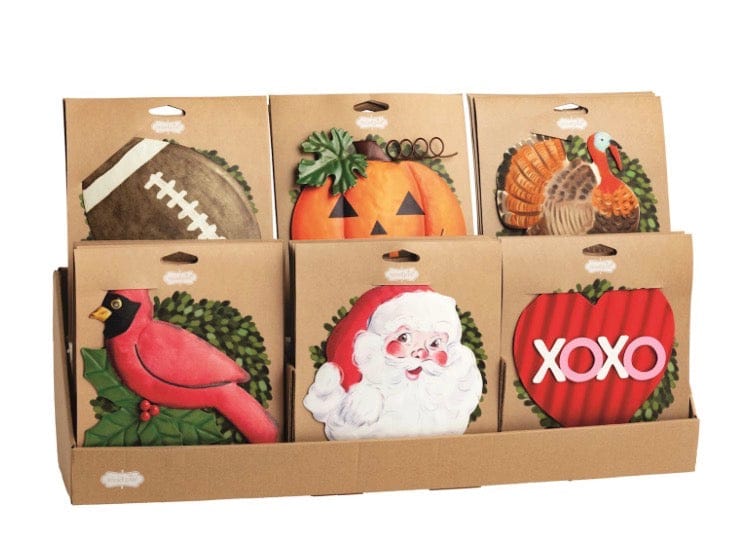 Holiday Wreath Magnet - Cardinal Mud Pie Magnets