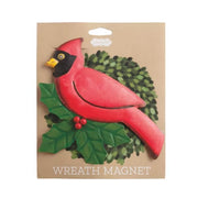 Holiday Wreath Magnet - Cardinal Mud Pie Magnets