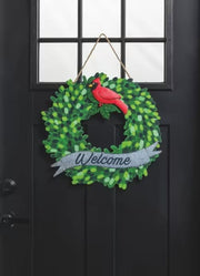 Holiday Wreath Magnet - Cardinal Mud Pie Magnets
