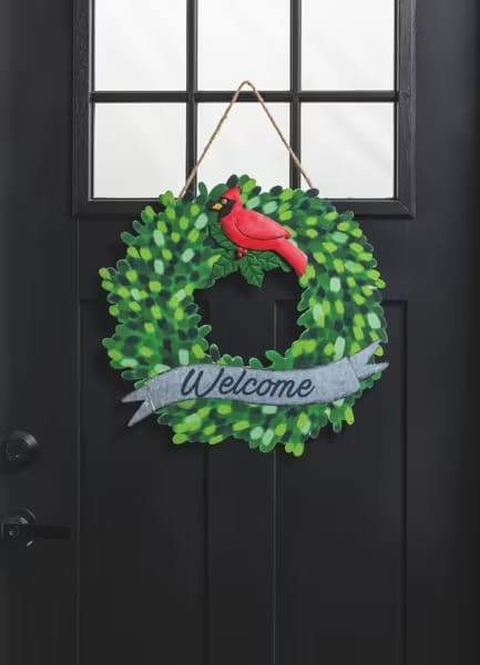 Holiday Wreath Magnet - Cardinal Mud Pie Magnets