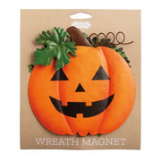 Holiday Wreath Magnet - Pumpkin Jack o lantern Mud Pie Magnets