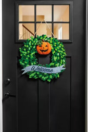 Holiday Wreath Magnet - Pumpkin Jack o lantern Mud Pie Magnets