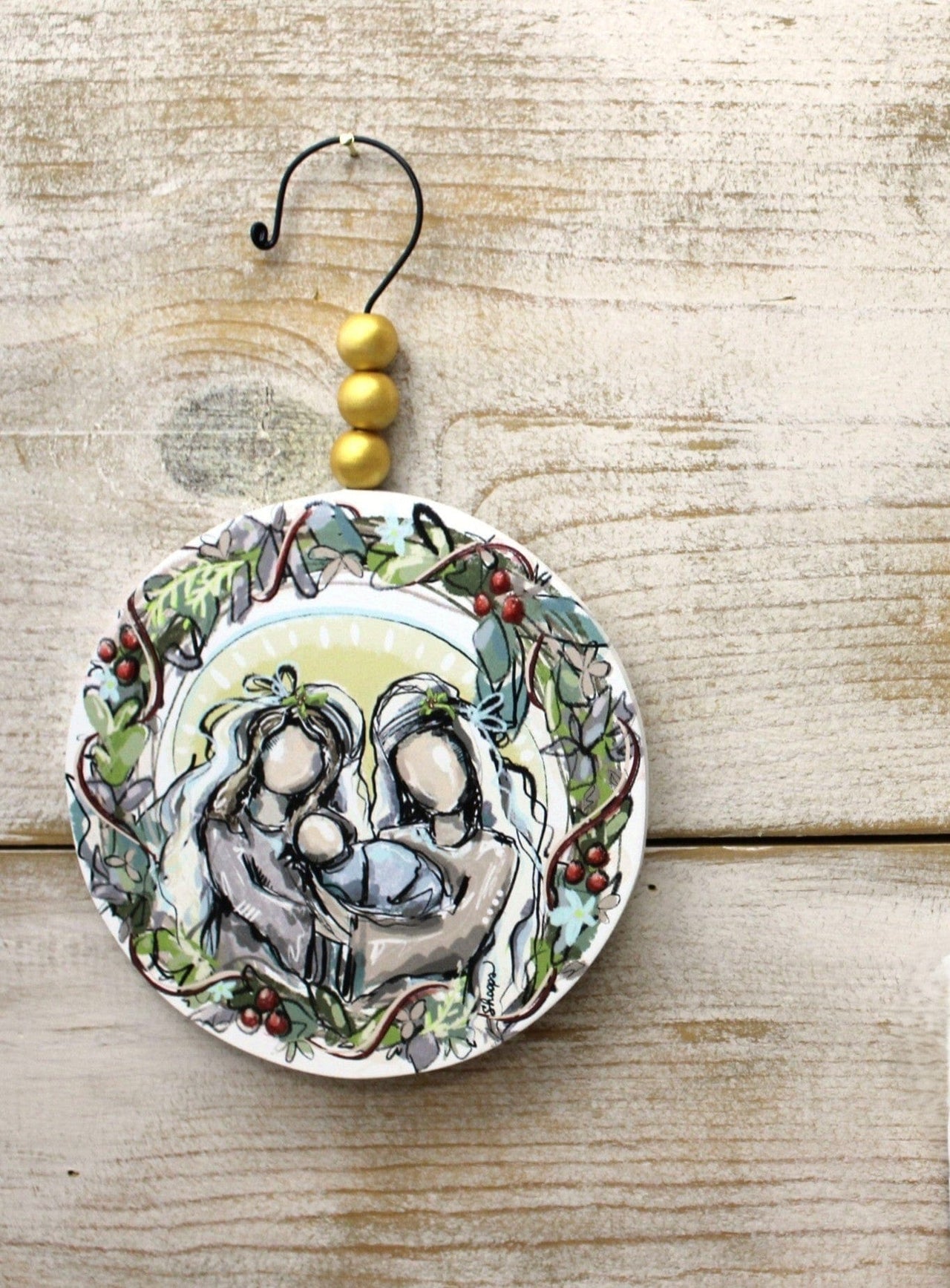 Holy Family Bead Hanger Ornament Trade Cie LLC Christmas Ornament