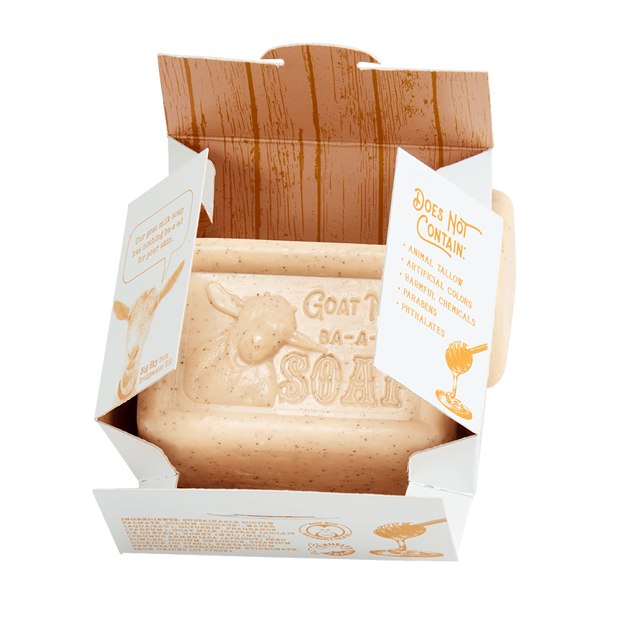 Honey Goat Milk 5oz pressed bar soap San Francisco Soap / Man Bar Soap