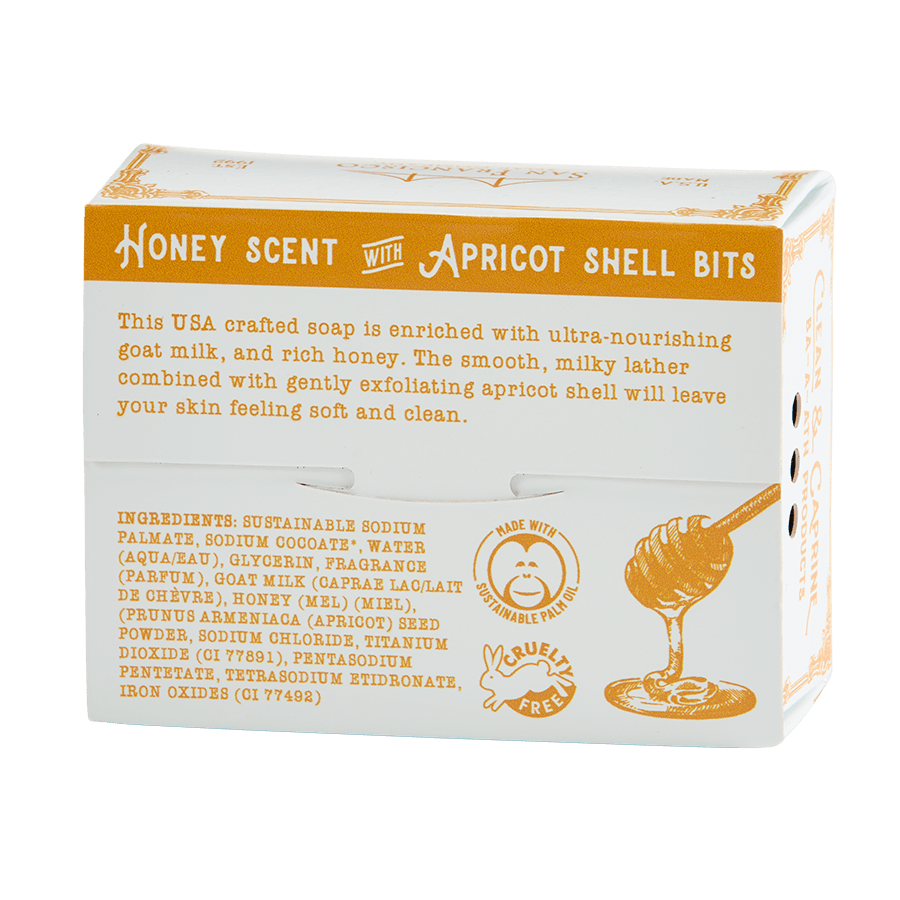 Honey Goat Milk 5oz pressed bar soap San Francisco Soap / Man Bar Soap