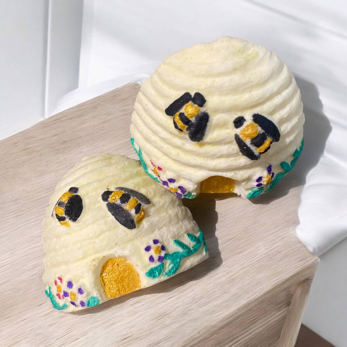 Honeybee Hive Bath Bomb with surprise Nature's Love Product