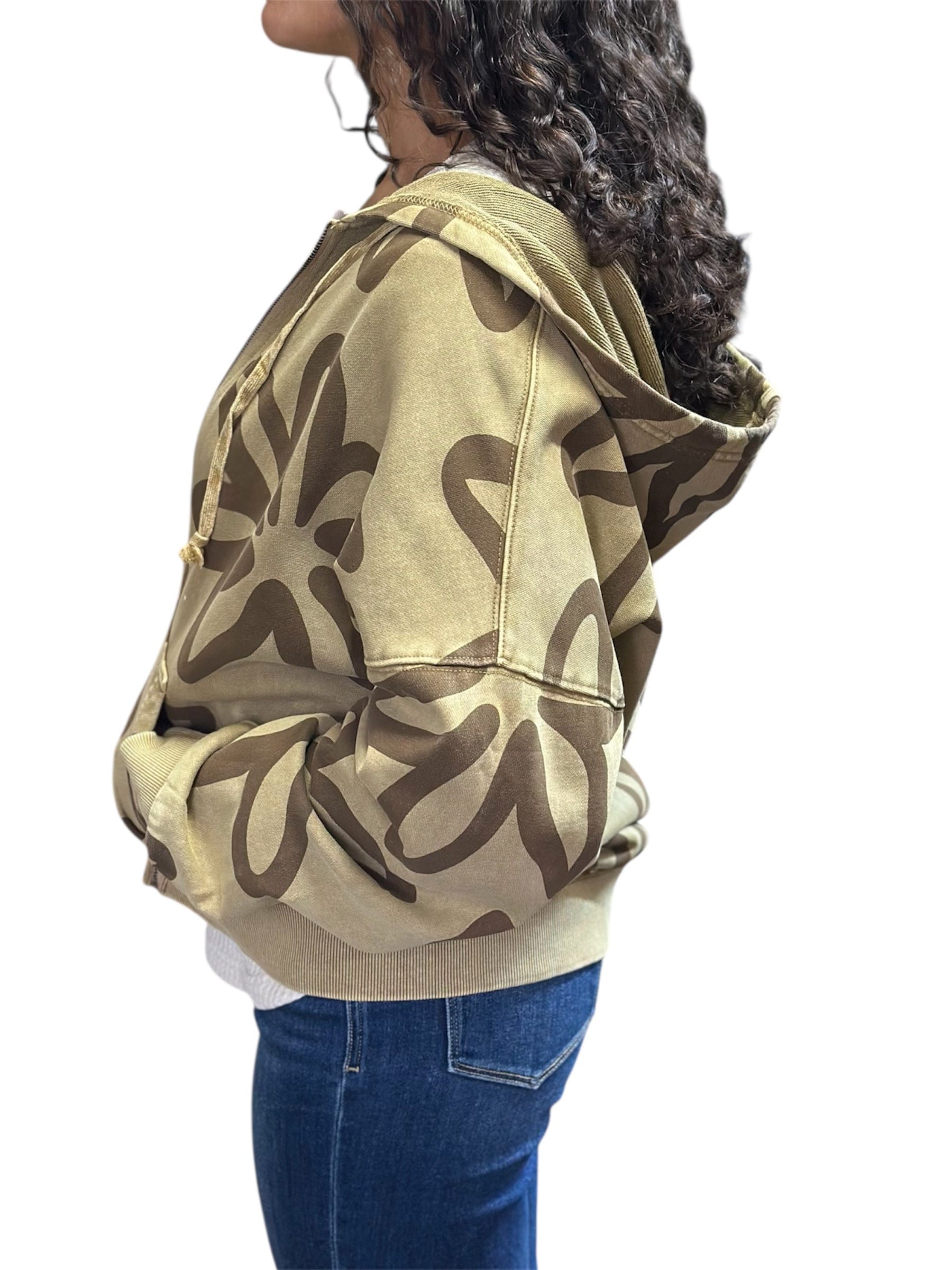 Hoodie Sweater with Pattern Easel SWEATER