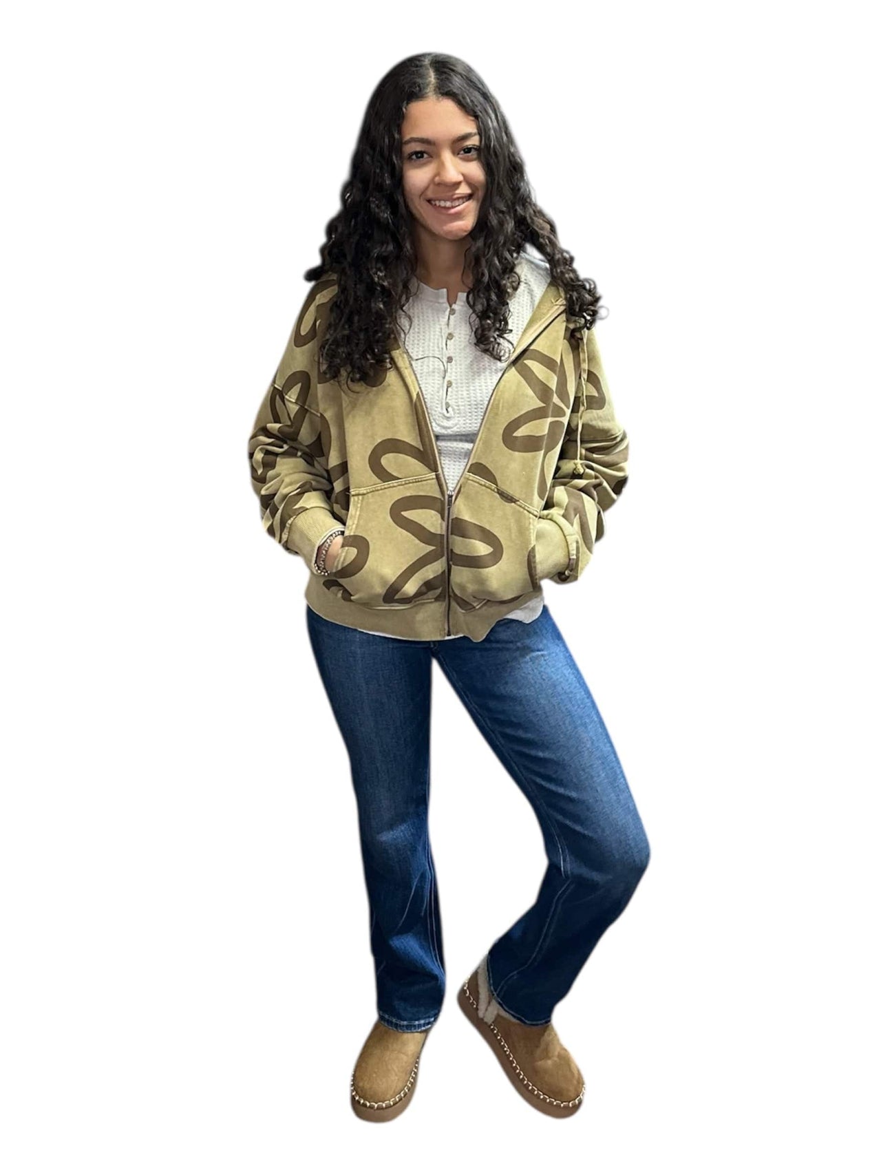 Hoodie Sweater with Pattern Easel SWEATER