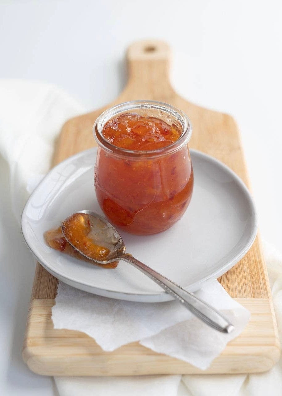 Hot Peach All Natural Jam Raven's Nest Gourmet Treat