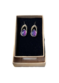 Thumbnail for Hydna of Scione Amethyst Earrings Lock and Key Earrings