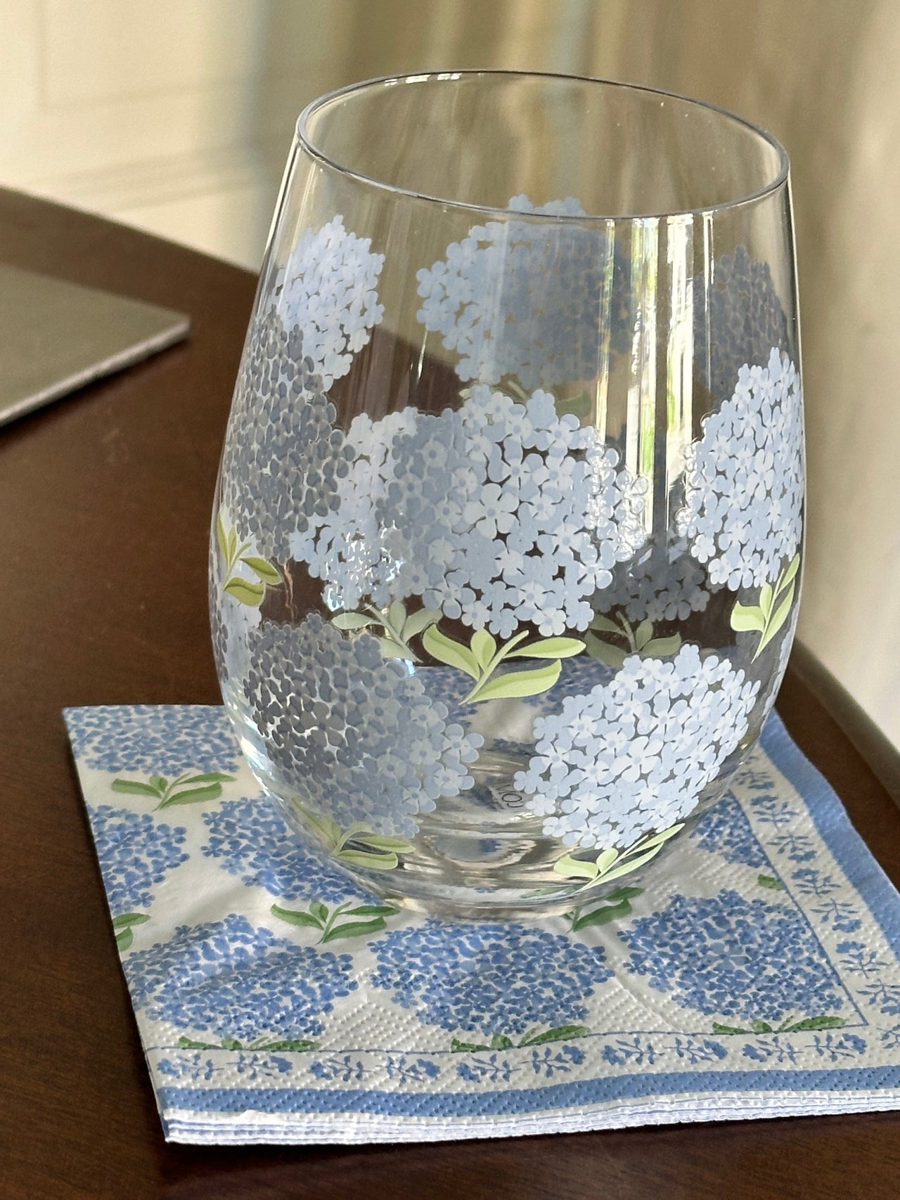 Hydrangea Print Cocktail Napkin Two’s Company Cocktail