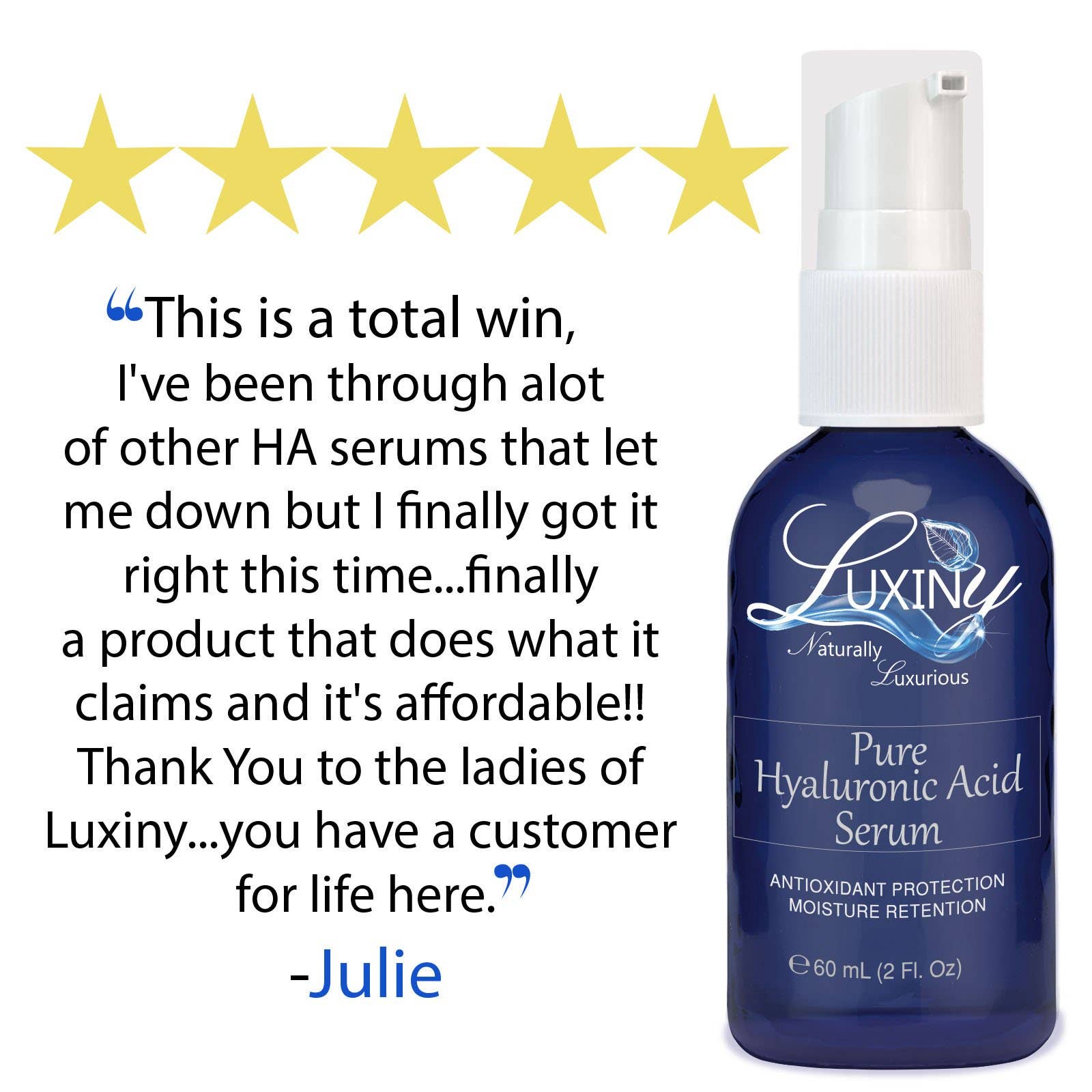 Hydrating Hyaluronic Acid Serum - Super Hydrating Skincare Luxiny Products - Luxurious Bath and Body