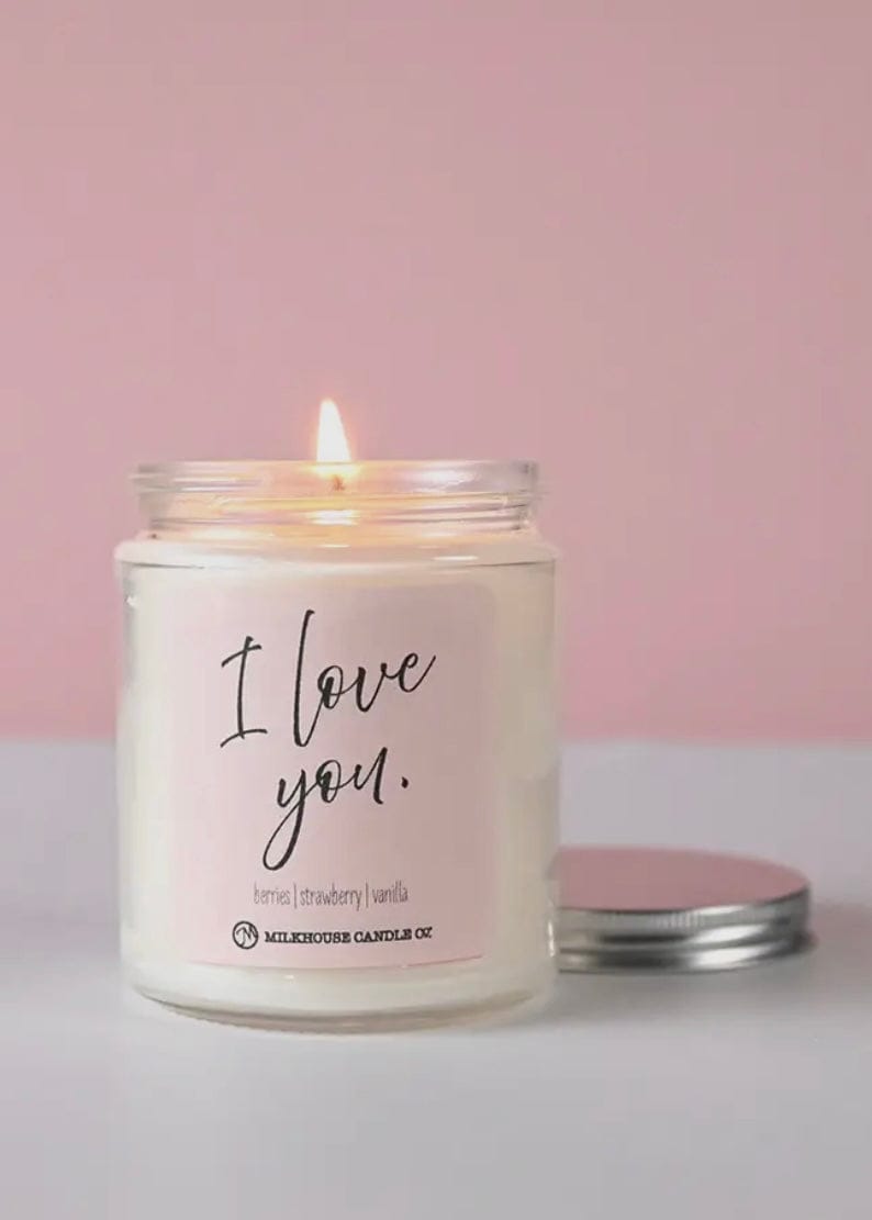 I Love You Candle 7 oz Milkhouse Candles Candle