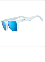 Iced by Yetis Polarized Sunglasses, White and Blue Goodr