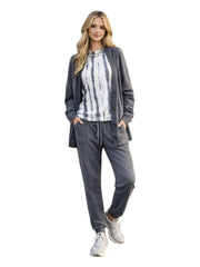 Isolde Mock Neck Sleeveless Top Gray |White tie dye XCLV / Wearables Casual Top