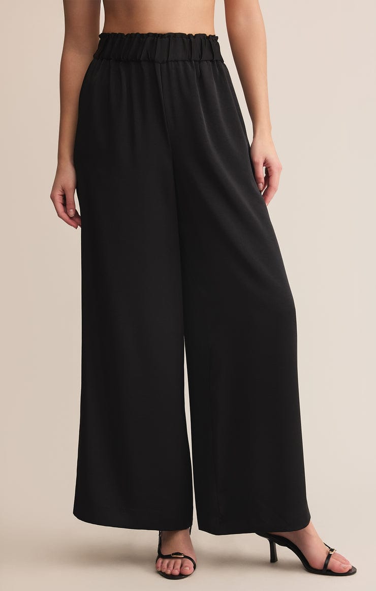 Isolde Satin Pant in Black by Z Supply Z Supply Pants