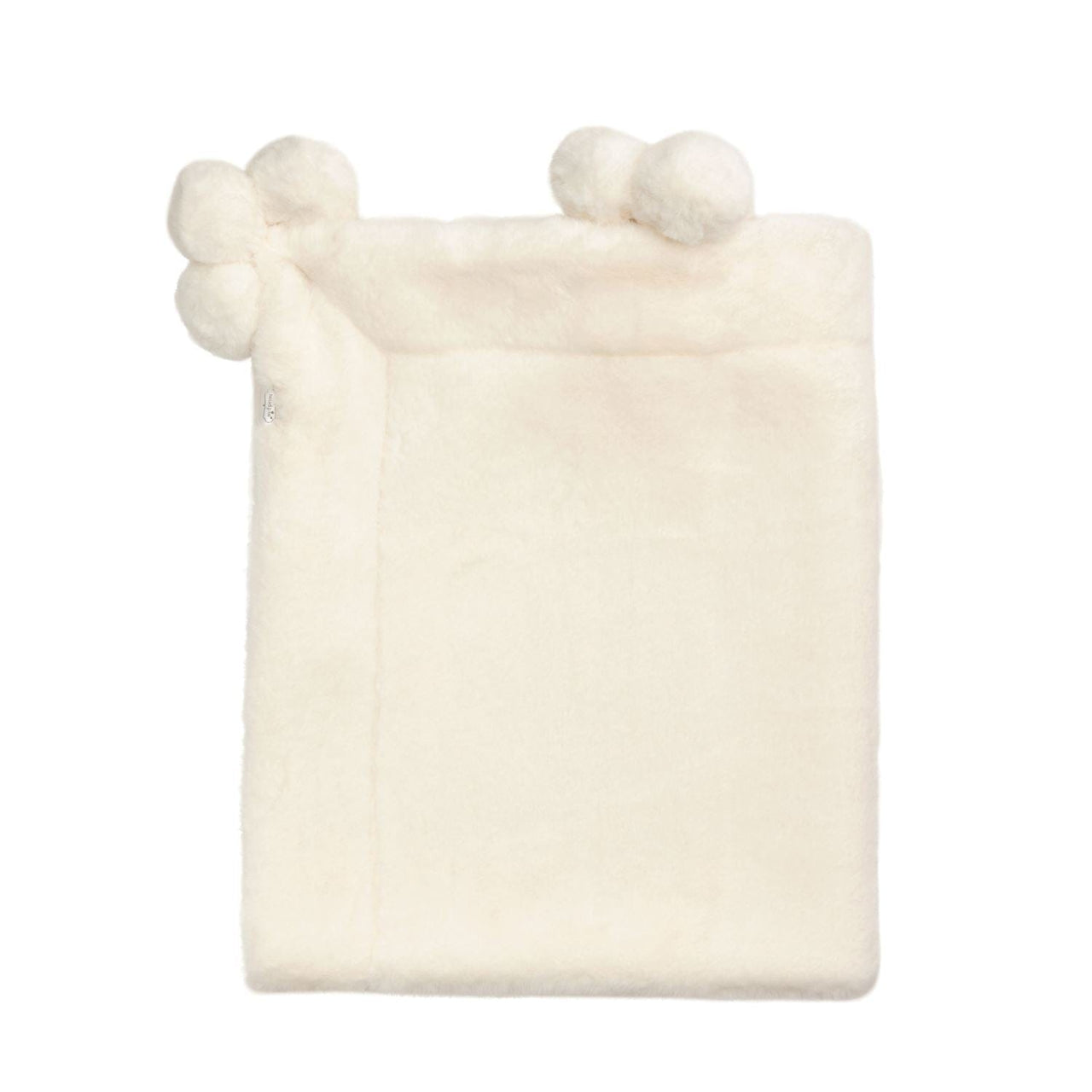 Ivory Fur Pom Pom Blanket Mud Pie Baby & Toddler