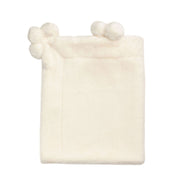 Ivory Fur Pom Pom Blanket Mud Pie Baby & Toddler