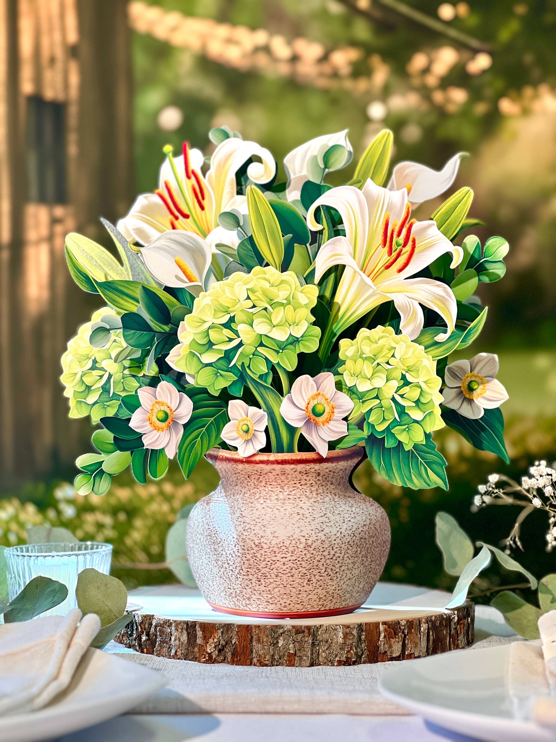 Ivory & Sage  (8 Pop-up Greeting Cards) FreshCut Paper LLC