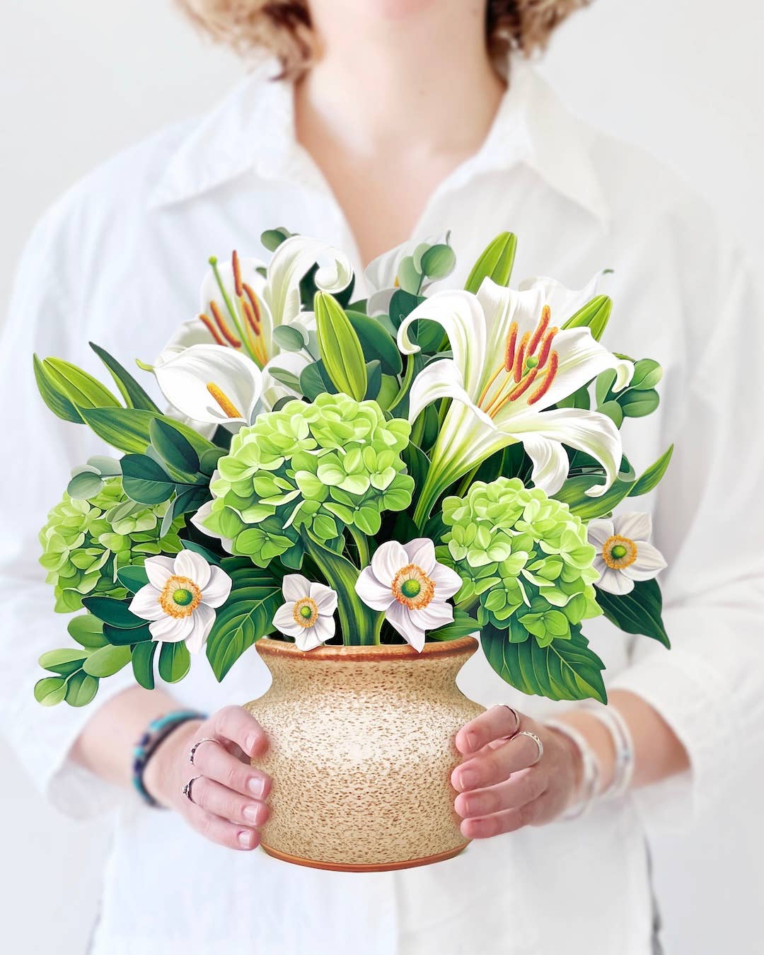 Ivory & Sage  (8 Pop-up Greeting Cards) FreshCut Paper LLC