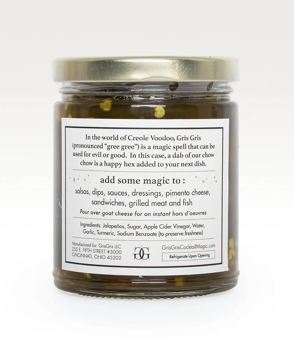 Jalapeno Chow Chow by Gris Gris Gris Gris Cocktail Magic Condiments & Sauces