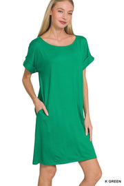 Jersey Tee Dress Zenana Dress Small