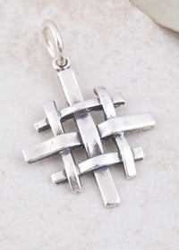 Thumbnail for Jerusalem Cross Sterling Silver Pendant Holly Lane Designs Sterling Silver