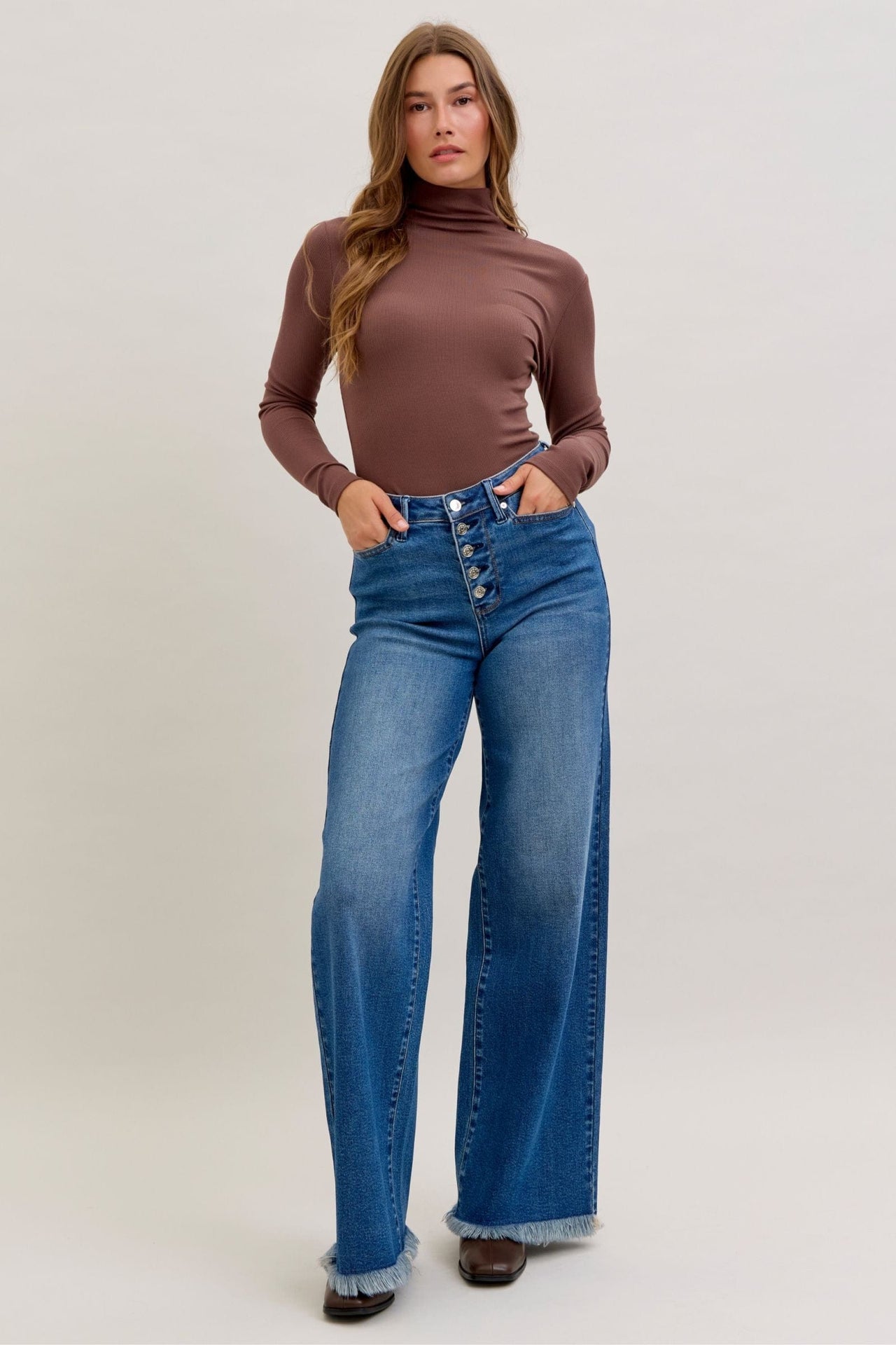 Judy Blue Column Leg Button Fly Jeans Judy Blue Jean