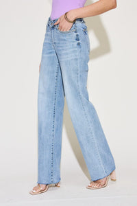 Thumbnail for Judy Blue Full Size V Front Waistband Straight Jeans Trendsi Jeans