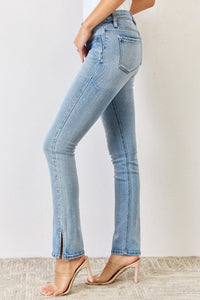 Thumbnail for Kancan Full Size Mid Rise Y2K Slit Bootcut Jeans Trendsi Jeans