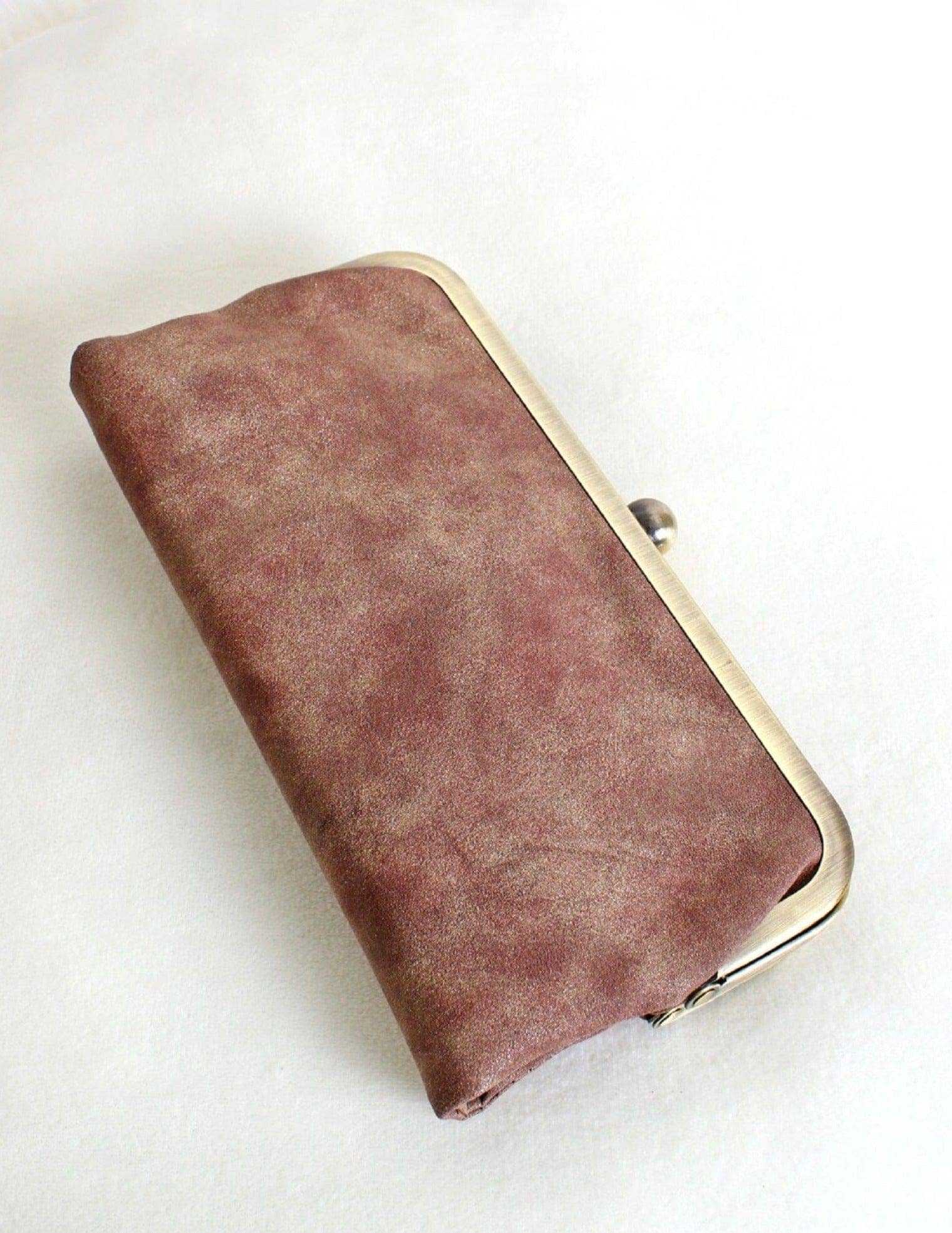Karen Kiss Lock Clutch Bag: Pearl Brown MiMi Wholesale