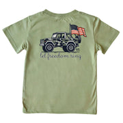 Kids' Let Freedom Ring Short-Sleeve Tee: Light Olive / XS (4/5) / Pocket Cardin McCoy